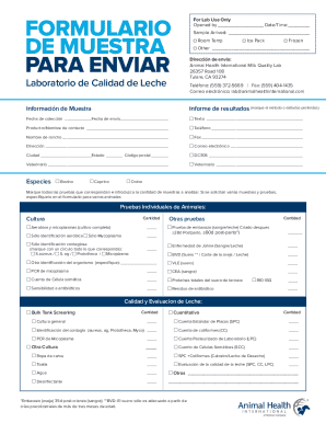 Formulario de muestra para enviar
