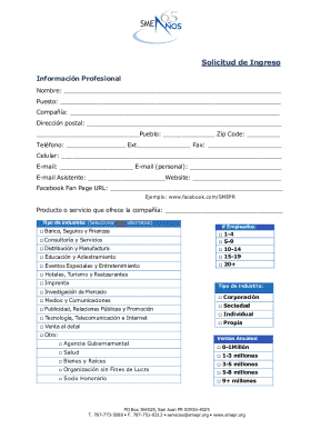 Solicitud de ingreso