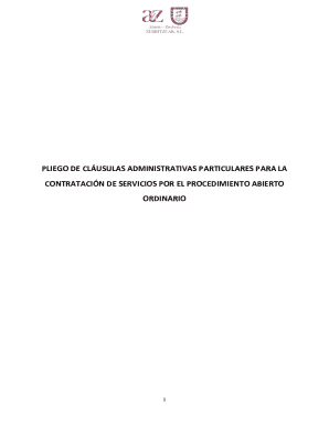 Contratacin de servicios por el procedimiento abierto