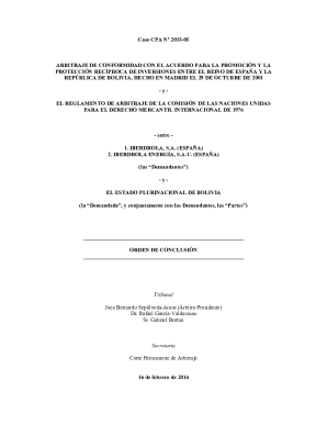 Arbitraje de conformidad con el acuerdo para la promocin y la