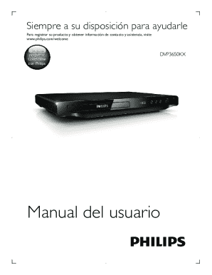 Dvp3650kx manual del usuario