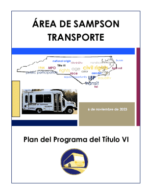 Plan del programa del título vi