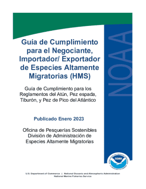 Guía de cumplimiento para el negociante, importador/ exportador de especies altamente migratorias (hms)