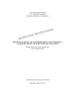 Programa de reciclaje como herramienta para mejorar la calidad de vida de los habitantes del manzanillo