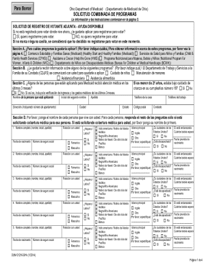 Solicitud combinada de programas
