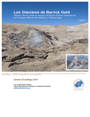 Los glaciares de barrick gold