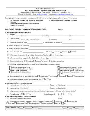 Academic talent search sonoma application