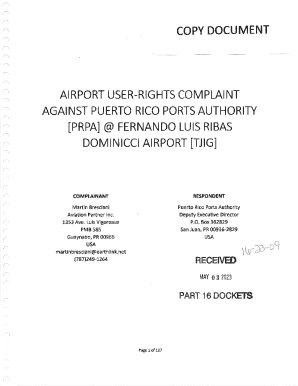 Airport user-rights complaint