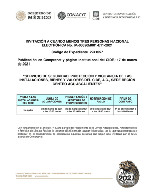 Invitación a cuando menos tres personas nacional electrónica no. ia-03890m001-e11-2021