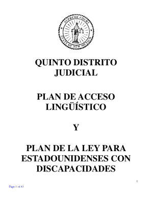 Plan de acceso lingüístico y plan de la ada