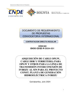 Documento de requerimiento de propuestas
