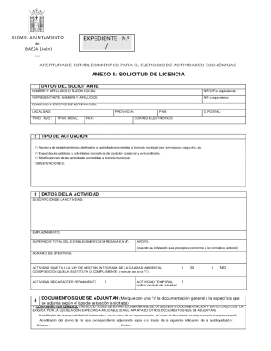 Solicitud de licencia de apertura