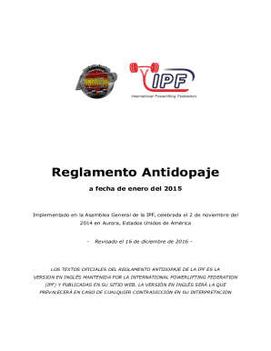 Reglamento antidopaje