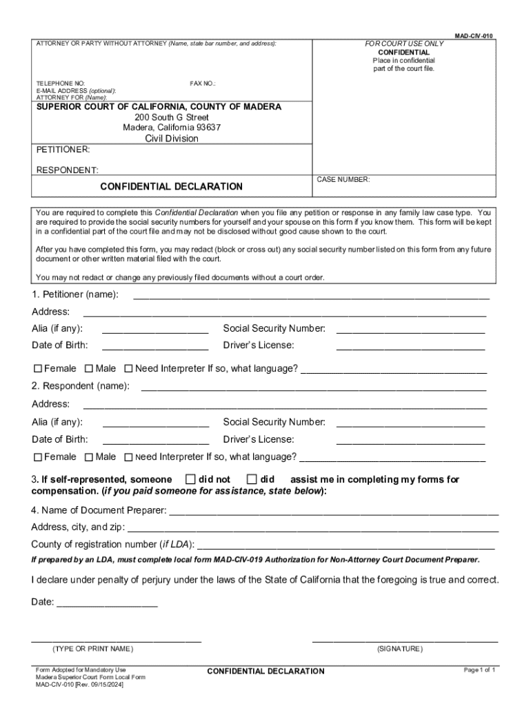 Petition to Determine Parental Relationship Preview on Page 1