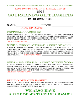 last day to pick up is friday, dec