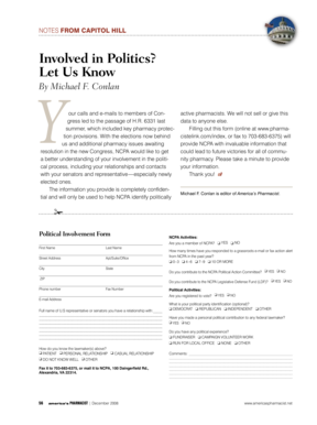 Political Involvement Form