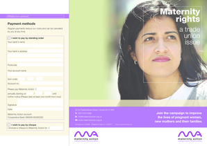 Maternity Action Affiliation Form