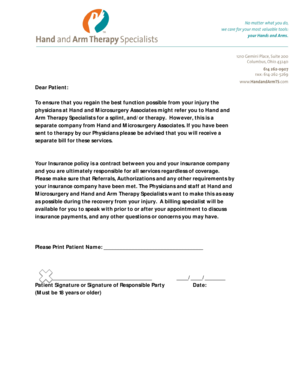 Patient Authorization for Therapy Services