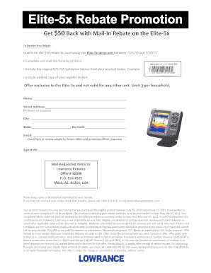 Elite-5x Mail-In Rebate Form