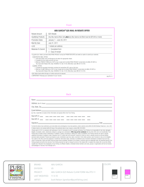 Abu Garcia $25 Mail-In Rebate Form