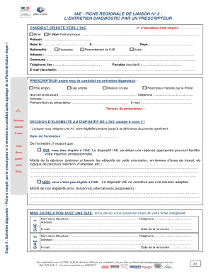 FICHE REGIONALE DE LIAISON N° 2
