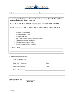 Employee Leave Request Form