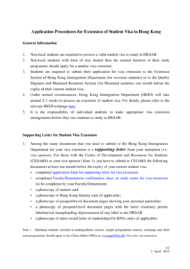 Student Visa Extension Application
