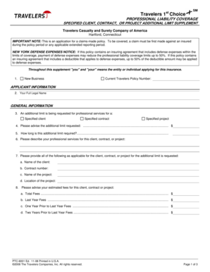Professional Liability Coverage Supplement