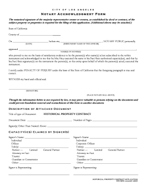 California Notary Acknowledgment Form