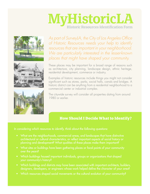 Historic Resources Identification Form