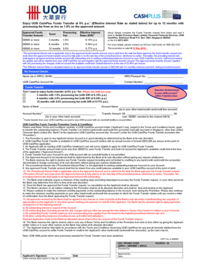 UOB CashPlus Funds Transfer Request Form