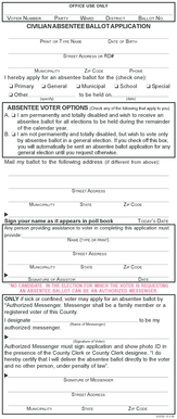 New Jersey Civilian Absentee Ballot Application