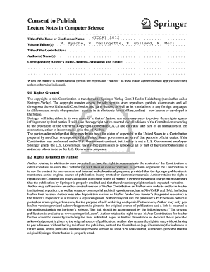 Consent to Publish Agreement