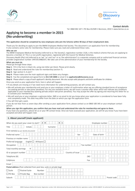 BMW Employees Medical Aid Society Membership Application