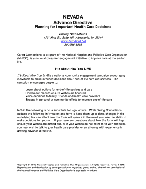 Nevada Advance Directive