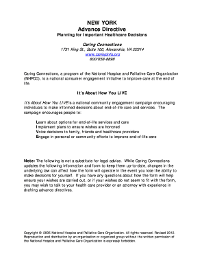 New York Health Care Proxy and Living Will
