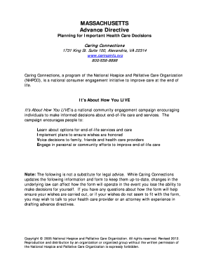 Massachusetts Health Care Proxy