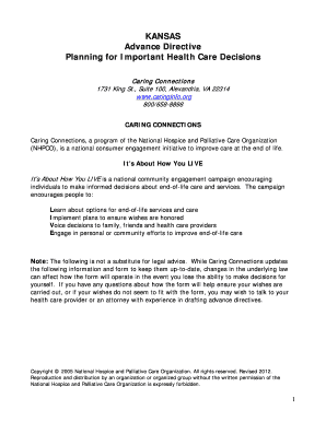 Kansas Advance Directive