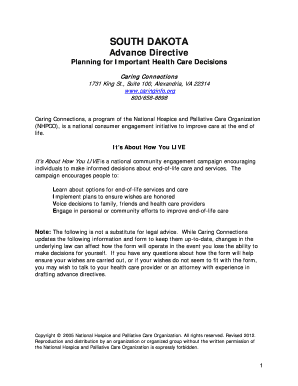 South Dakota Advance Directive