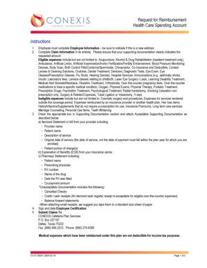 Health Care Spending Account Reimbursement Form