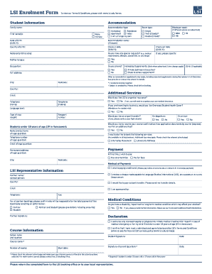 LSI Student Enrolment Form