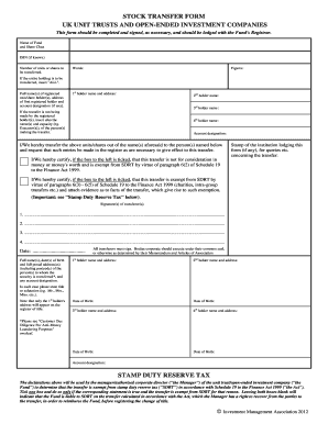 UK Stock Transfer Form