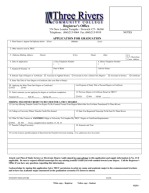Application for Graduation