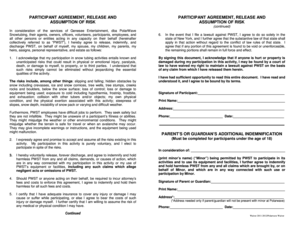 Snow Tubing Participant Agreement and Release