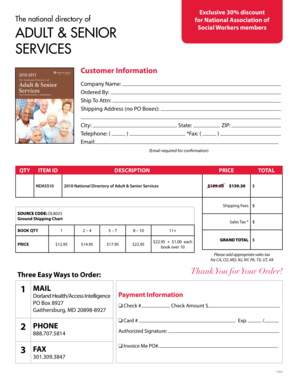 National Directory Order Form