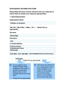 Respondent Information Form