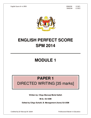 English paper 1 spm 2021