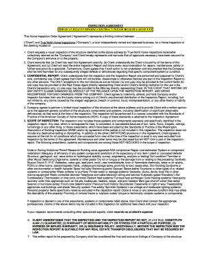 Home Inspection Agreement