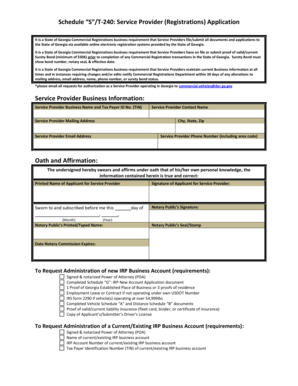 Georgia Service Provider Registration Application