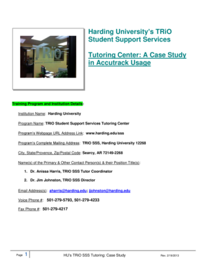 Harding University's TRiO Student Support Services ... - Engineerica